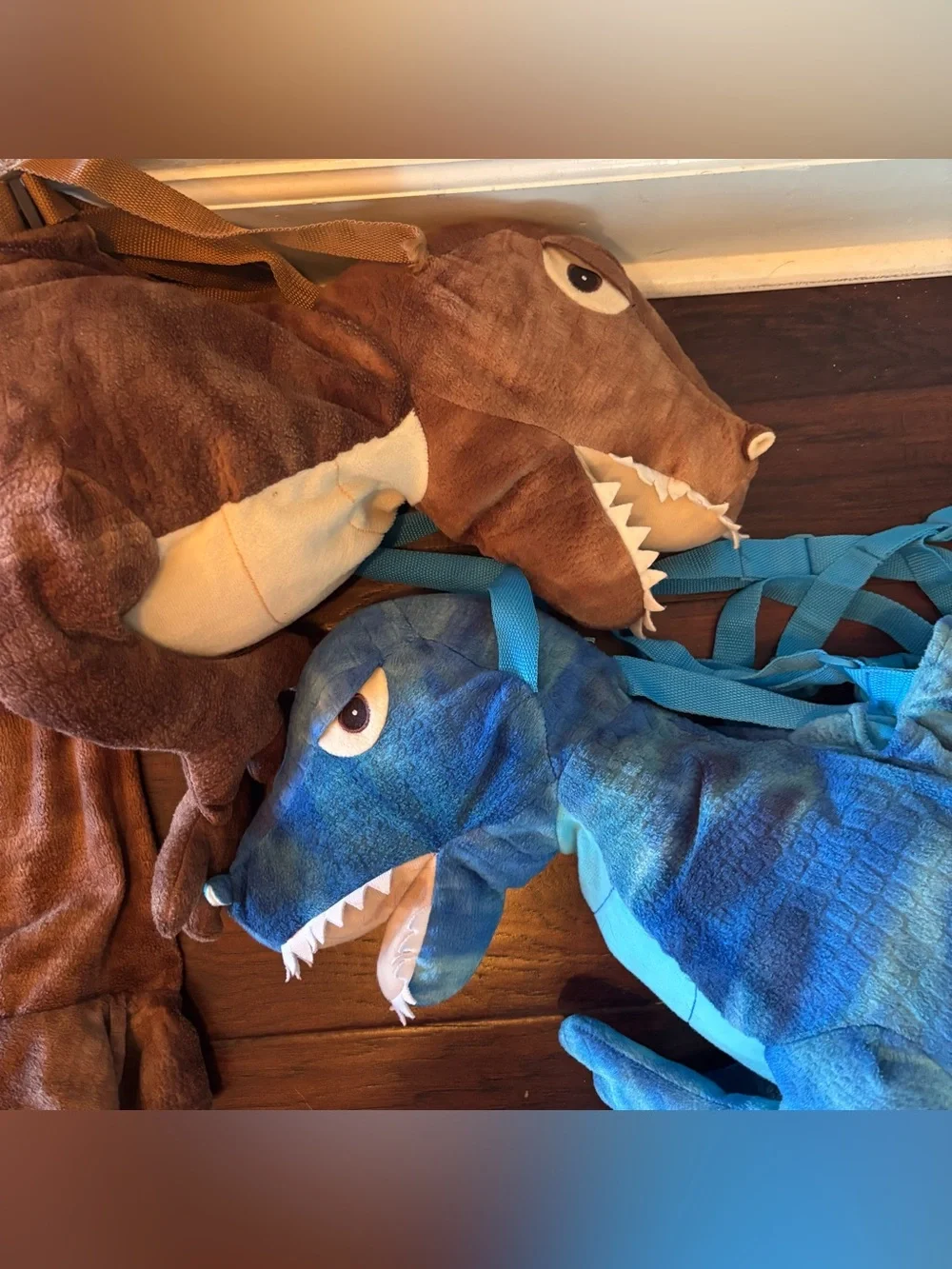 Walmart Blue & Brown TRex Dinosaur Costume 3-4T Kids Ride On Pretend Play